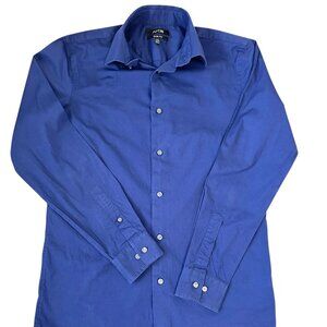 Apt.9 Mens Dress Shirt Navy Blue Size 15 1/2 34/35 Slim Fit Pre-Owned